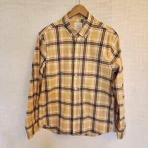 Hope and Henry M Med Button down Organic Cotton Burberry Plaid LS Shirt A318